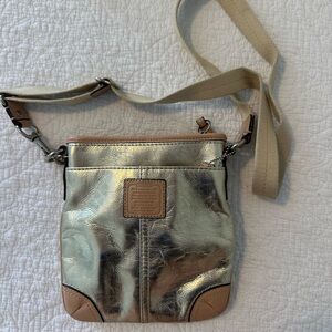 Coach gold crossbody bag